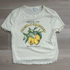Rebellious One Cream Organic Lemon Tee